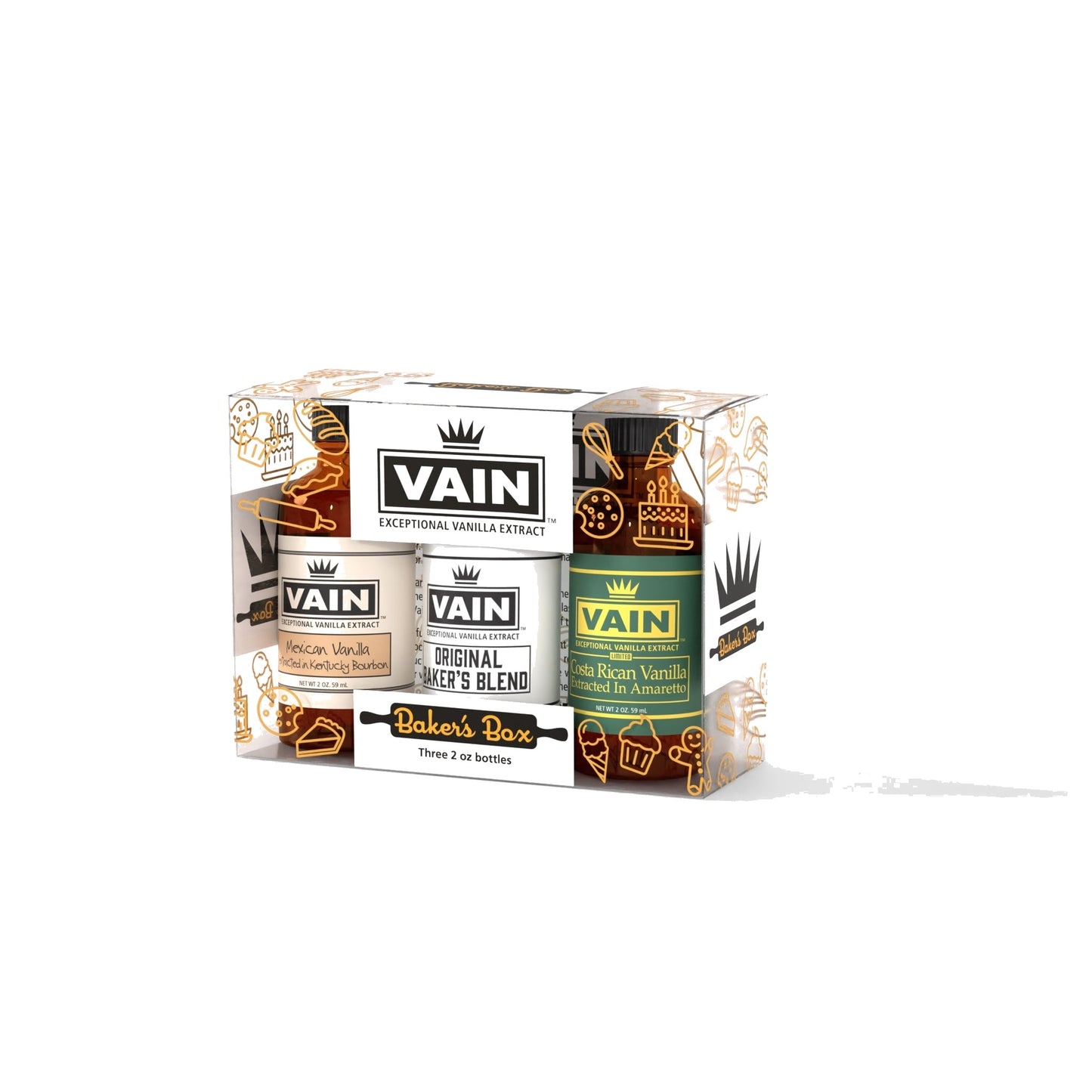 Baker's' Box Gift Set -Founder's Edition 3 (2oz) Bottles of Vanilla
