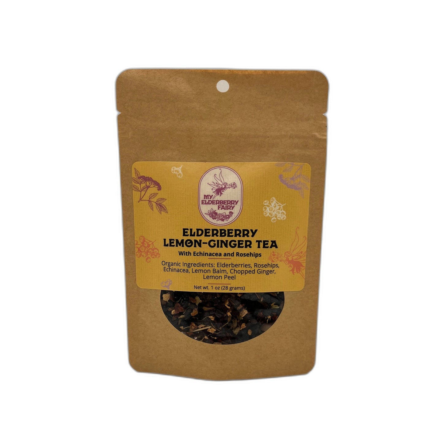 Elderberry Lemon Ginger Tea - 1oz. Bag