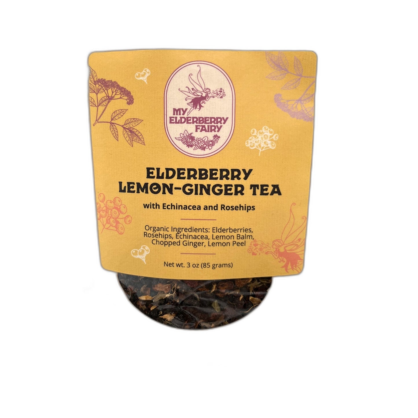 Elderberry Lemon Ginger Tea - 3oz. Bag