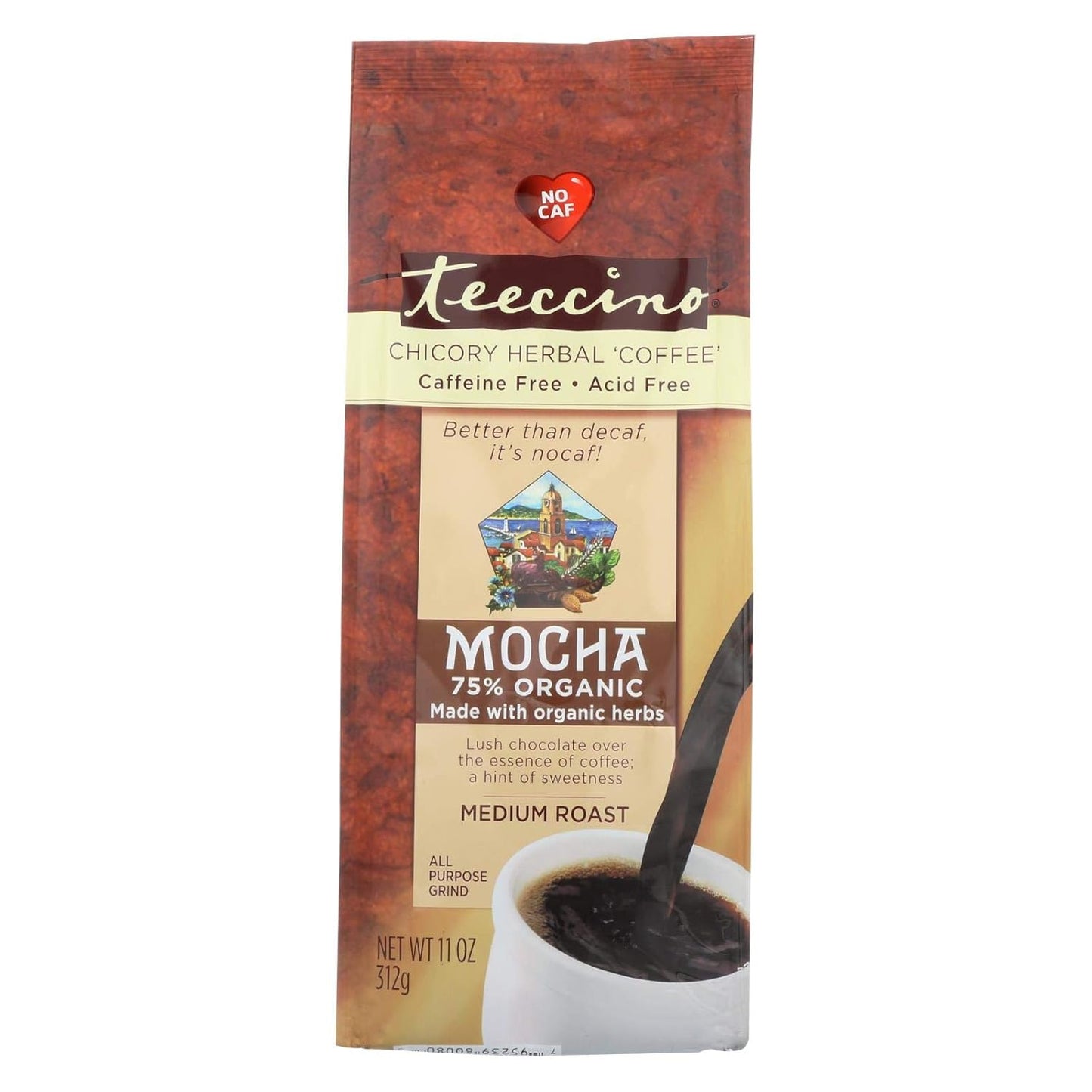 Teeccino Mocha 11oz Foil Bag