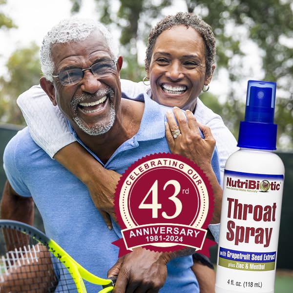 Nutribiotic First Aid Throat Spray with Zinc & GSE 4oz.