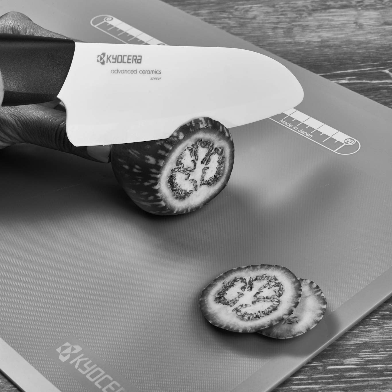 Ceramic Knife Gift Set: 3 inch Paring 5.5 inch Santoku With Red Handles