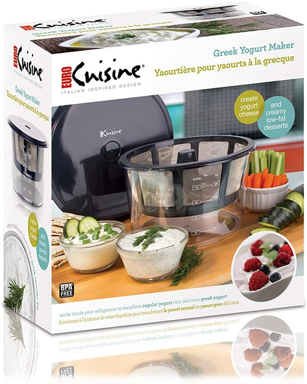 EuroCuisine GY60 Greek Yogurt Maker (Strainer)