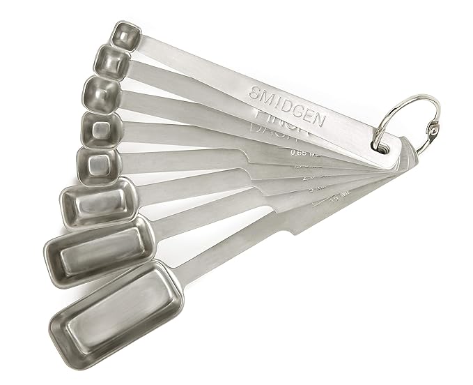 8-Piece Measuring Spoon Set Stainless Steel (Spoons Fit into Spice Jars)