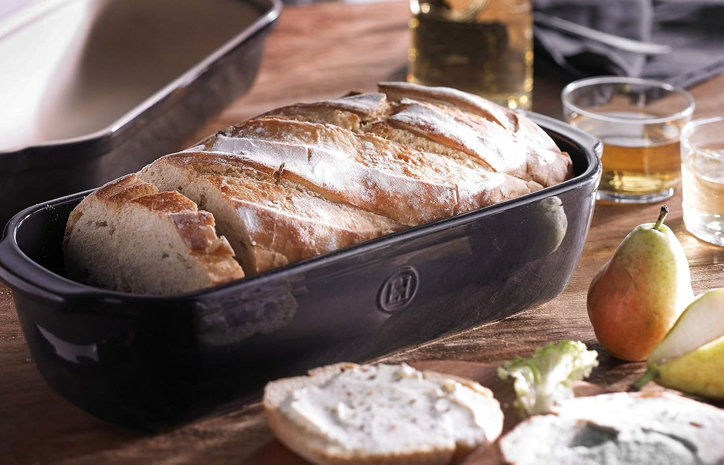 Emile Henry Large Bread Loaf Baker - Charcoal
