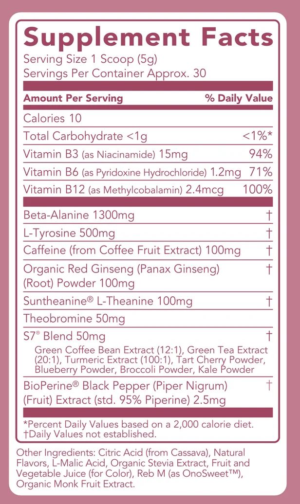 CSE - Energy Pre-Workout - Sour Cherry -30 servings bag