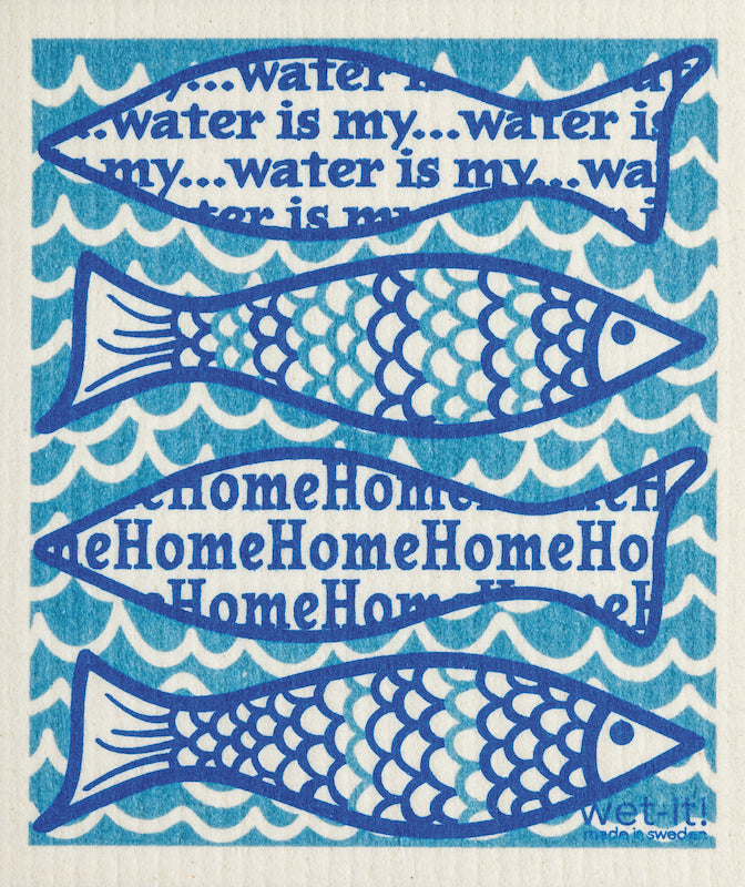 Wet-it! Swedish Cloth - Water Is My Home 6.75in.x8in.