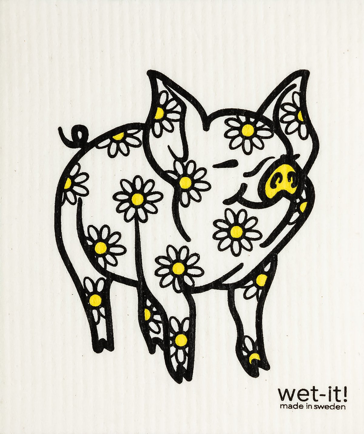 Wet-it! Swedish Cloth - Daisy Pig 6.75in.x8in.
