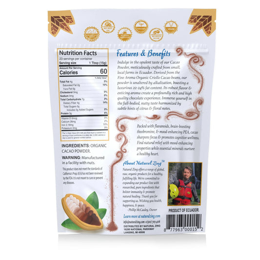 Cacao Powder Premium Raw  12oz.