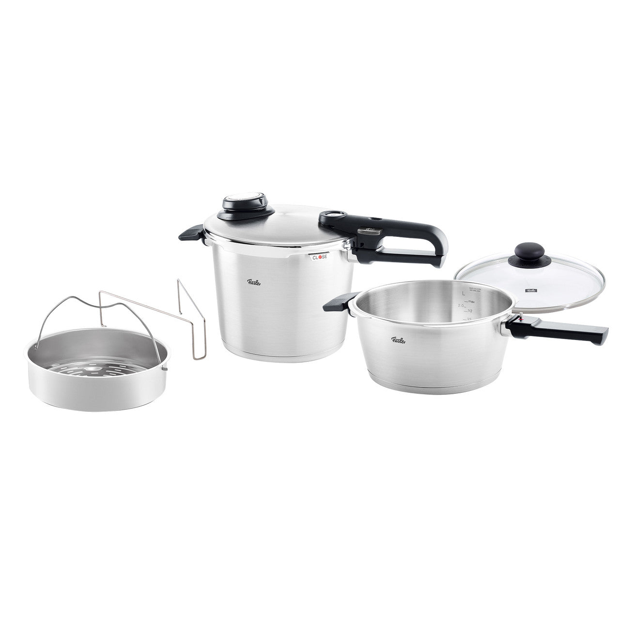 Fissler Vitavit Pressure Cooker Set: 6.3Q + 3.7Q