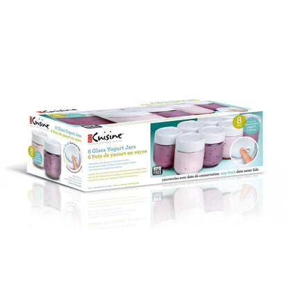 Euro Cuisine- Dated Yogurt Jars (Set of 8) For Model YMX650