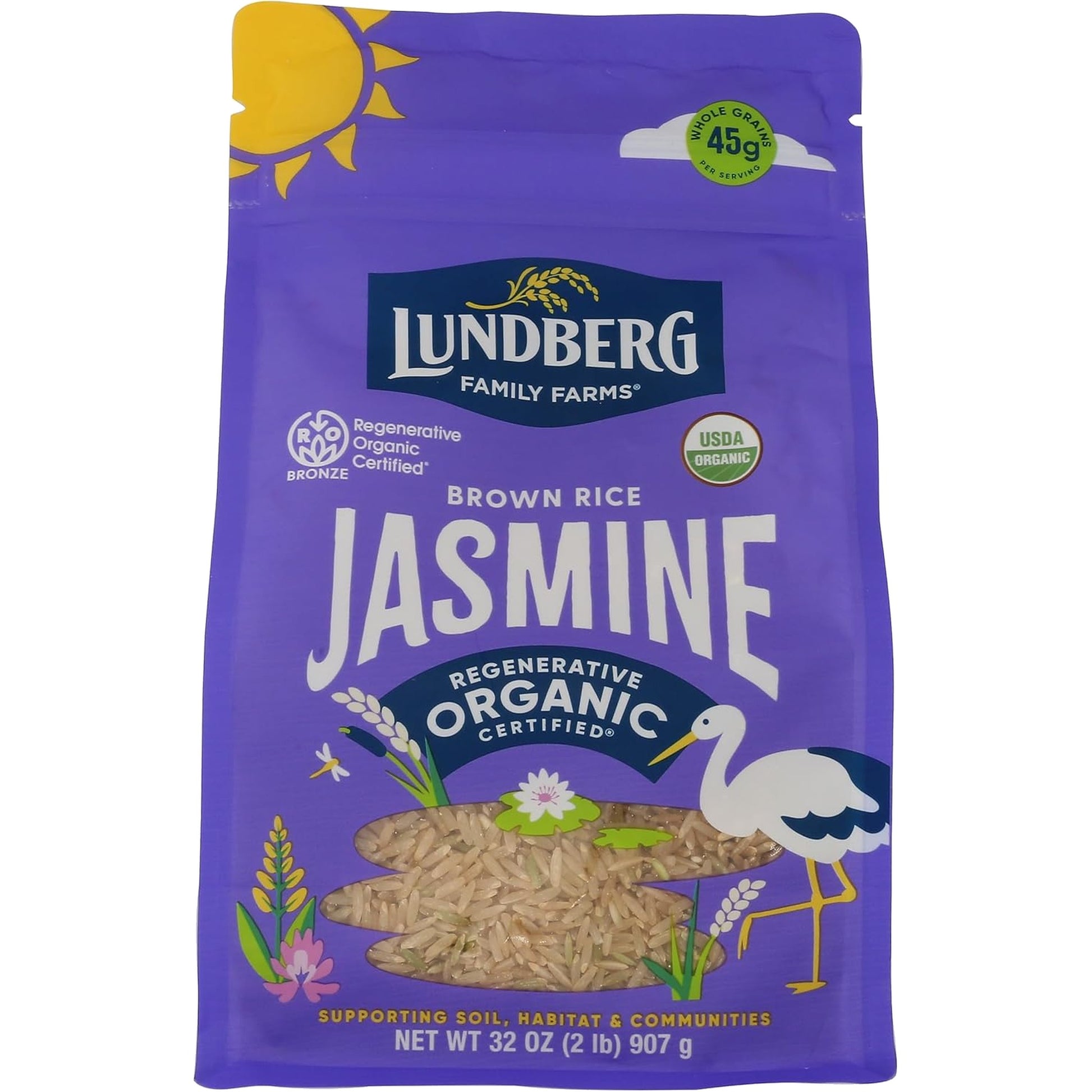 Lundberg ORGANIC California Brown Jasmine Rice 2 lb.