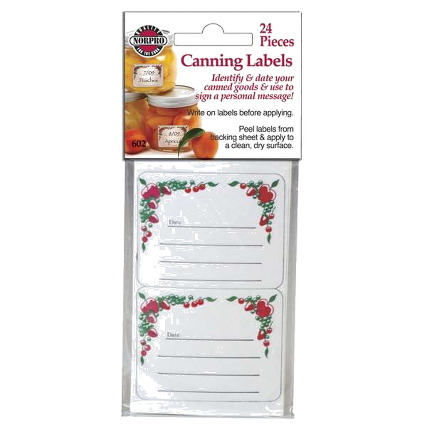 Rectangular Canning Labels 24pc Set