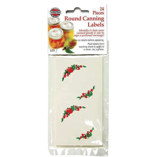 Round Canning Labels 24pc Set