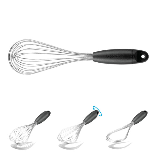 Flisk - Fold Flat Balloon Whisk - Black