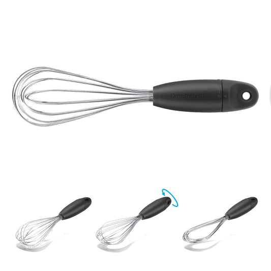 Mini Flisk - Fold Flat Balloon Whisk - Black