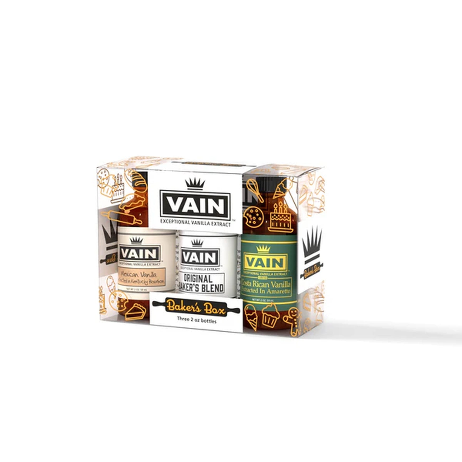 Baker's' Box Gift Set -Birthday Edition 3 (2oz) Bottles of Vanilla