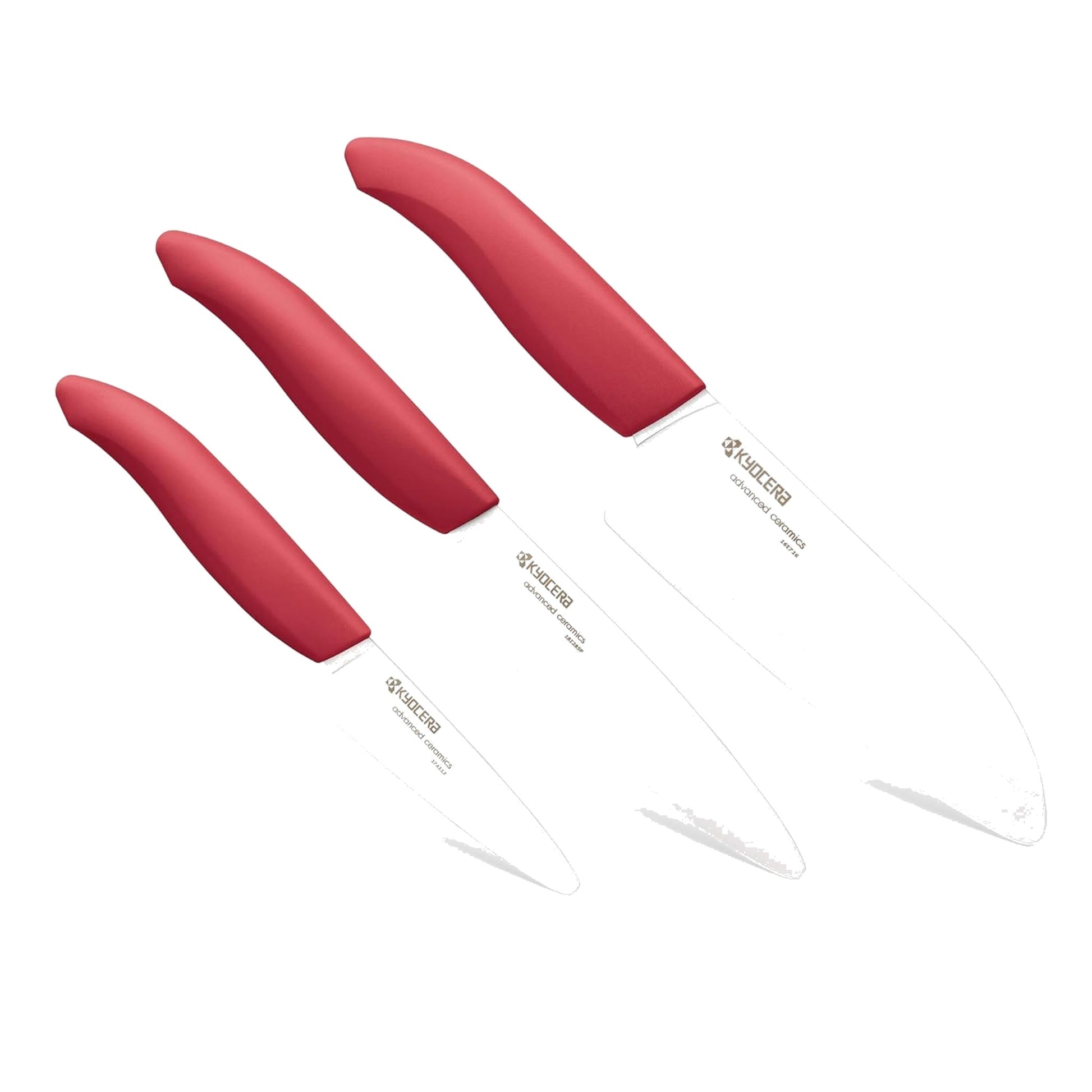 3 PC Ceramic Knife Gift Set - Red Handles