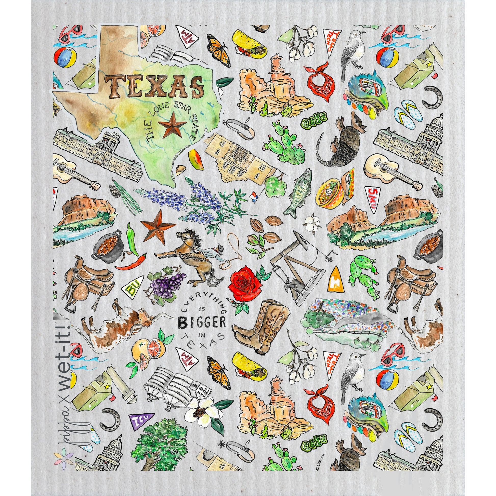 WetIt! Swedish Cloth - Texas A and M 6.75in.x8in.