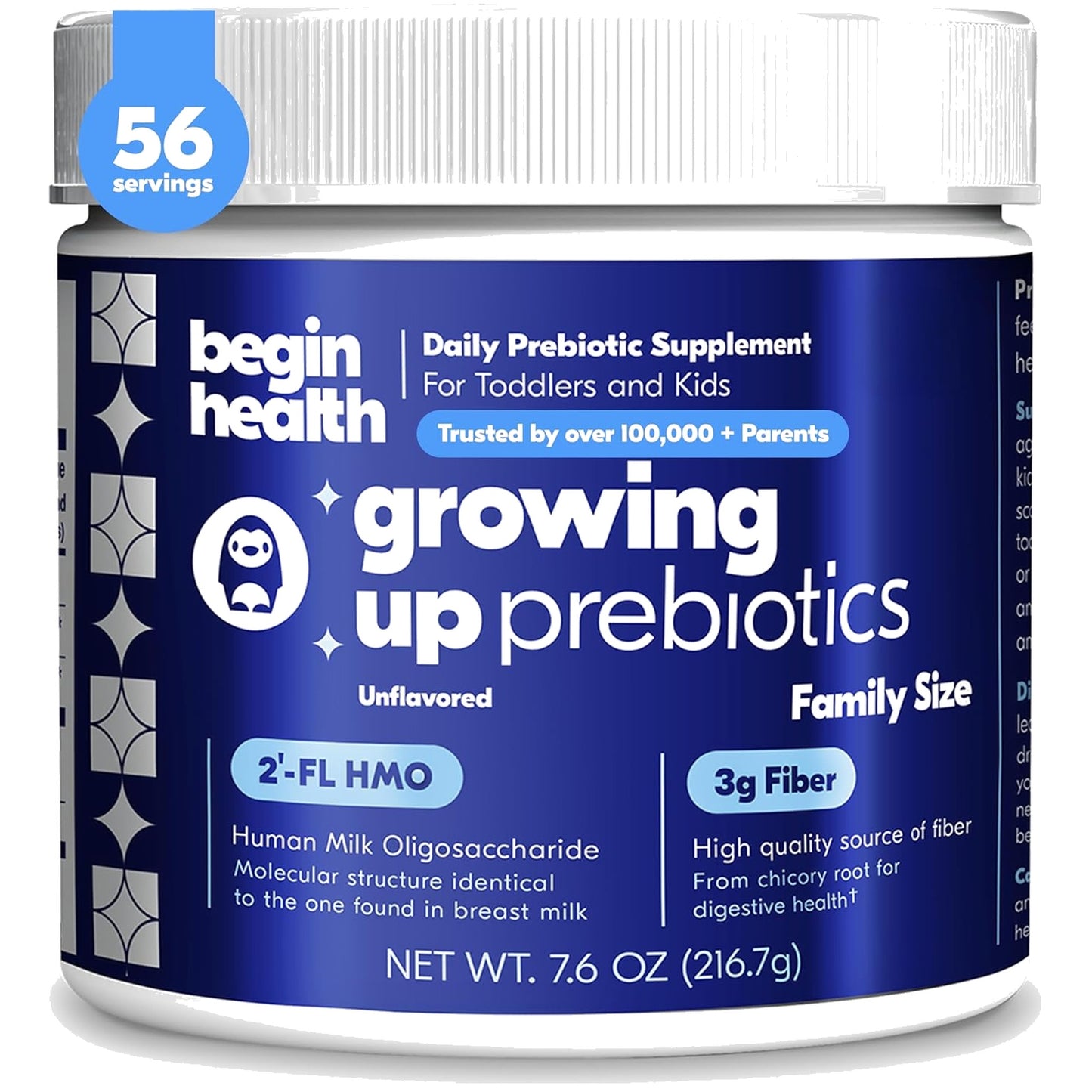 Growing Up Prebiotics 7.6 oz  Family Size Jar