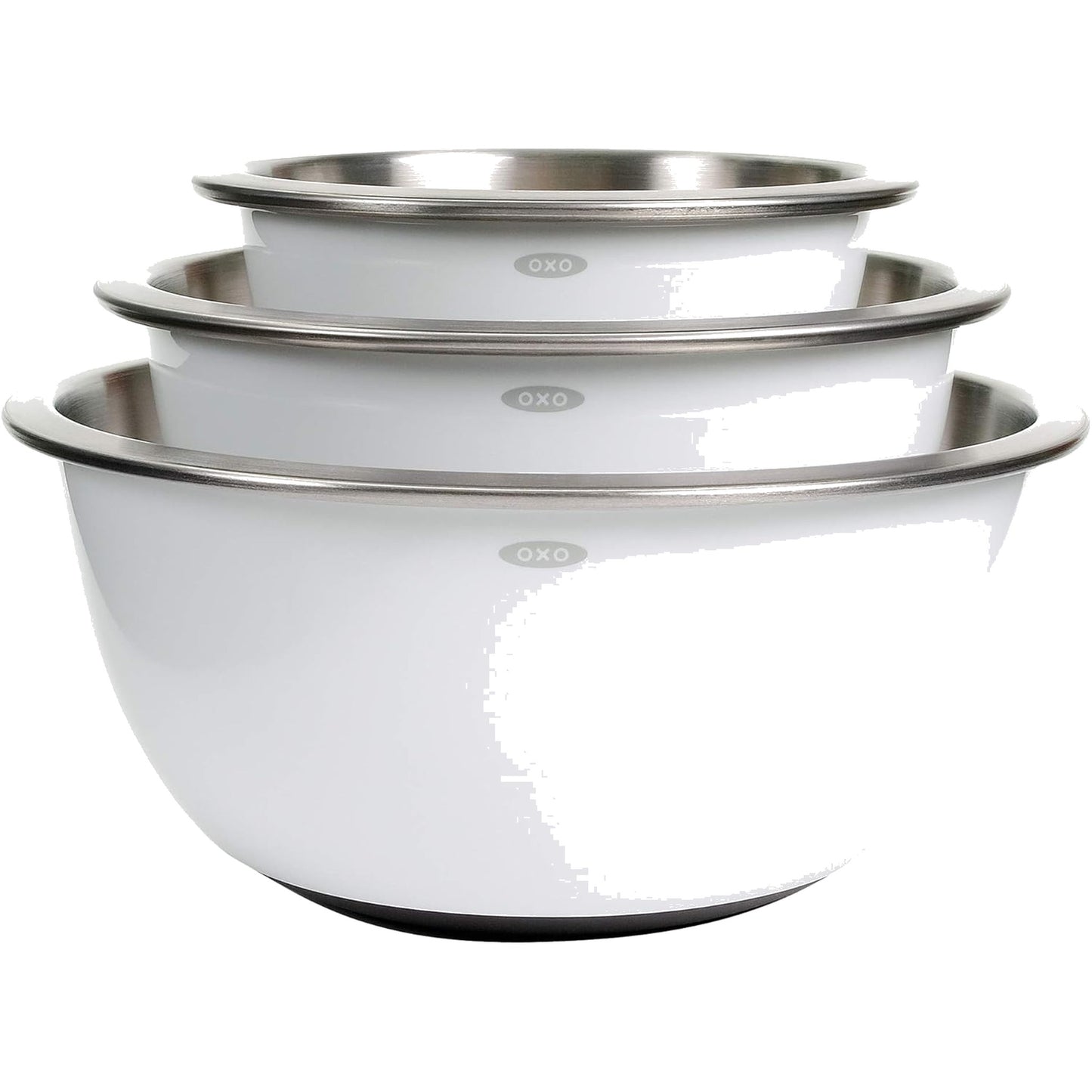 OXO 3pc Stainless Steel Mixing Bowl Set with Non-Slip Base