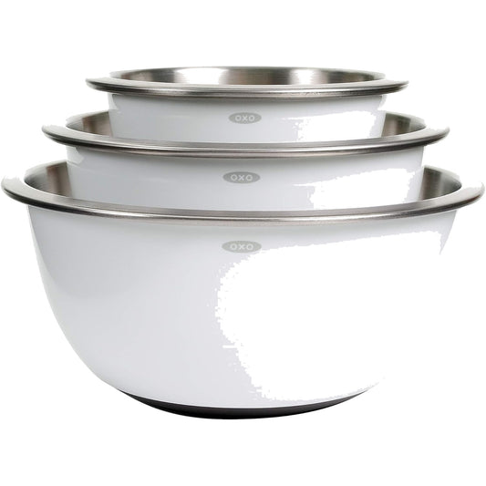 OXO 3pc Stainless Steel Mixing Bowl Set with Non-Slip Base