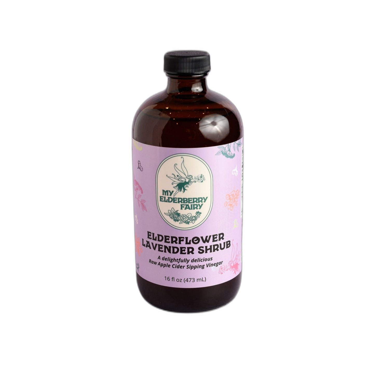 Elderflower Lavender Shrub 16 fl. oz. Bottle