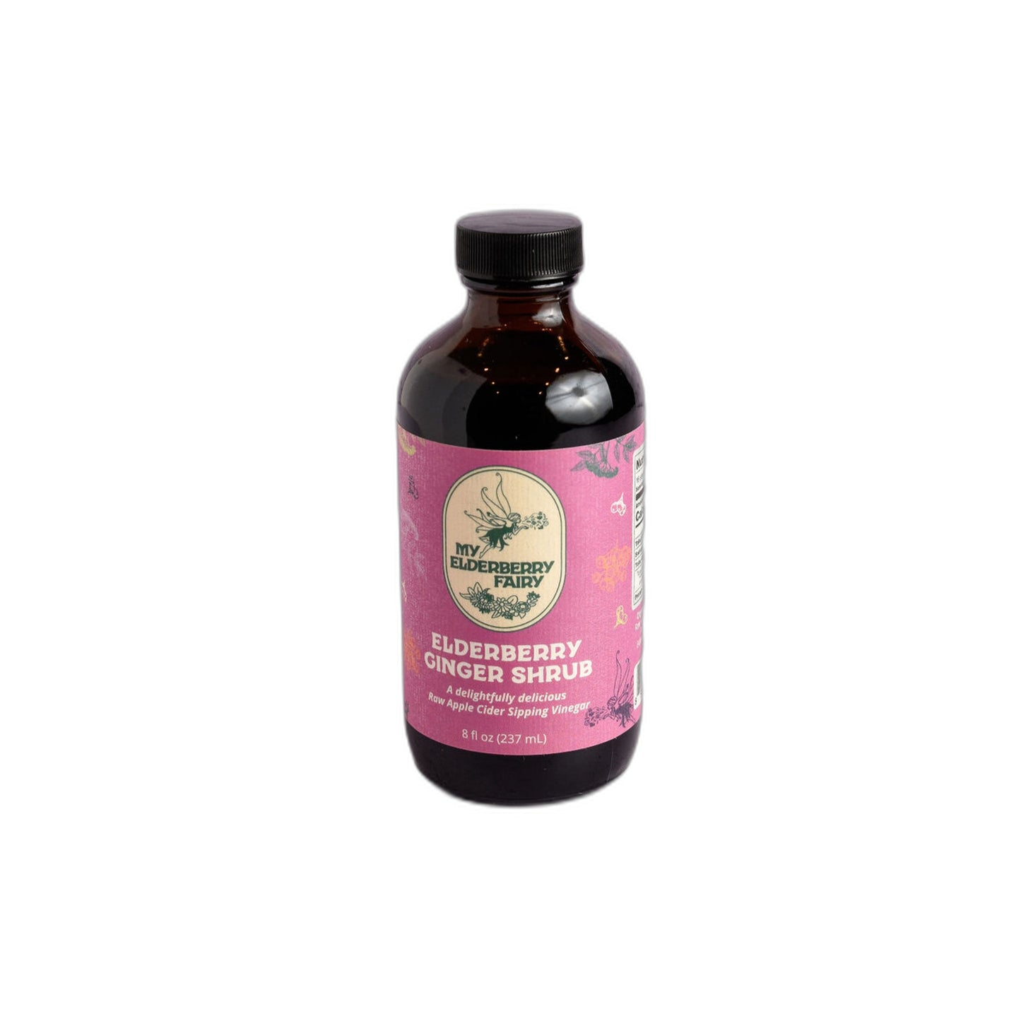 Elderberry Ginger Shrub 8 fl. oz. Bottle