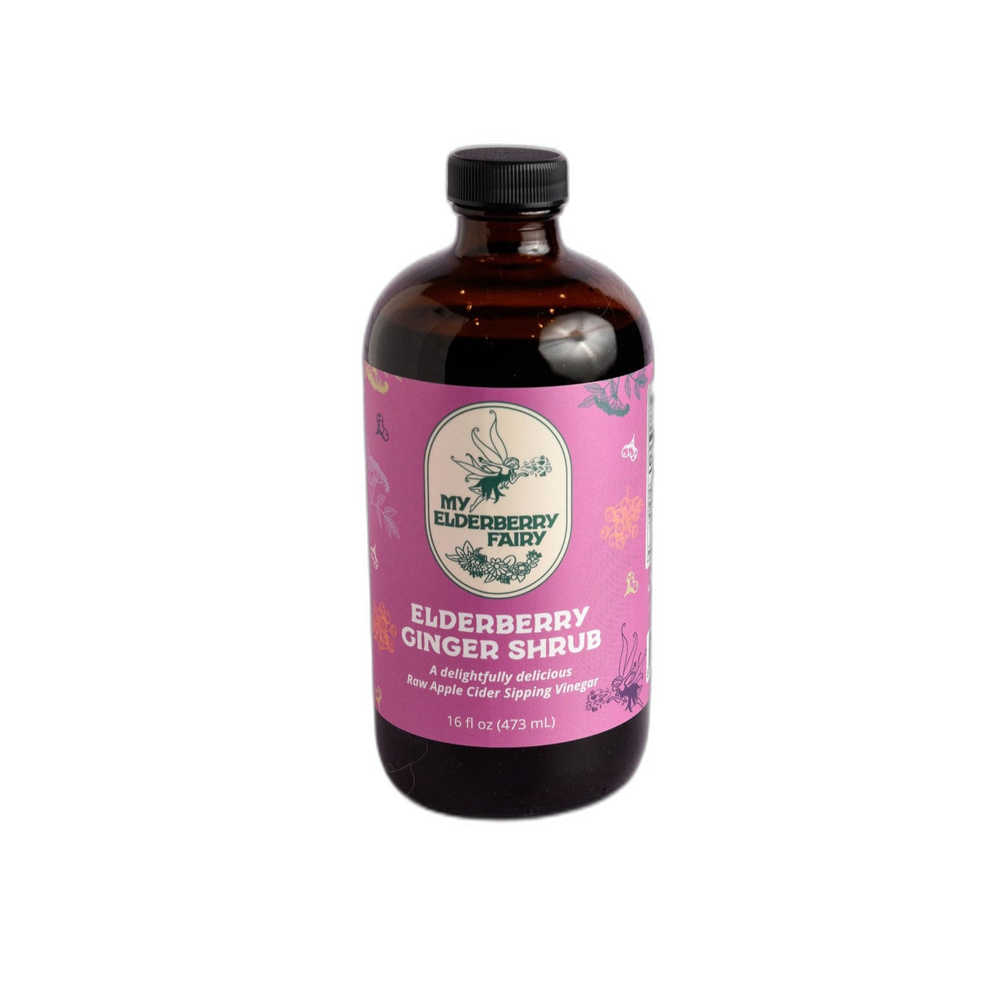 Elderberry Ginger Shrub 16 fl. oz. Bottle