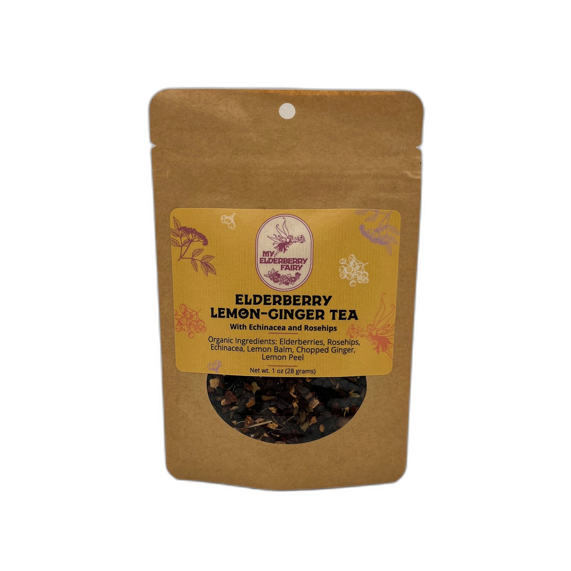 Elderberry Lemon Ginger Tea - 1oz. Bag