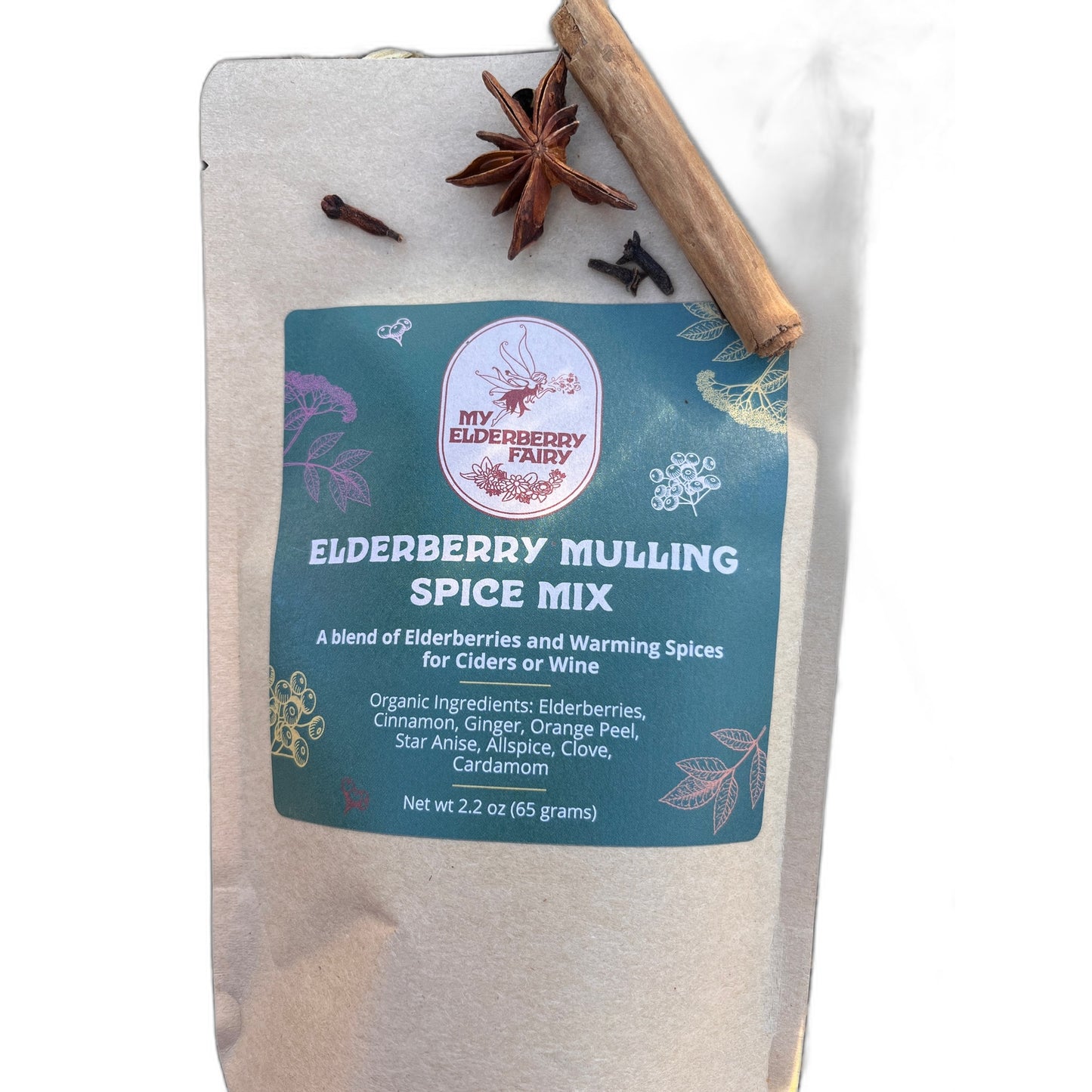 Elderberry Mulling Spice Mix - 2.2 oz Bag