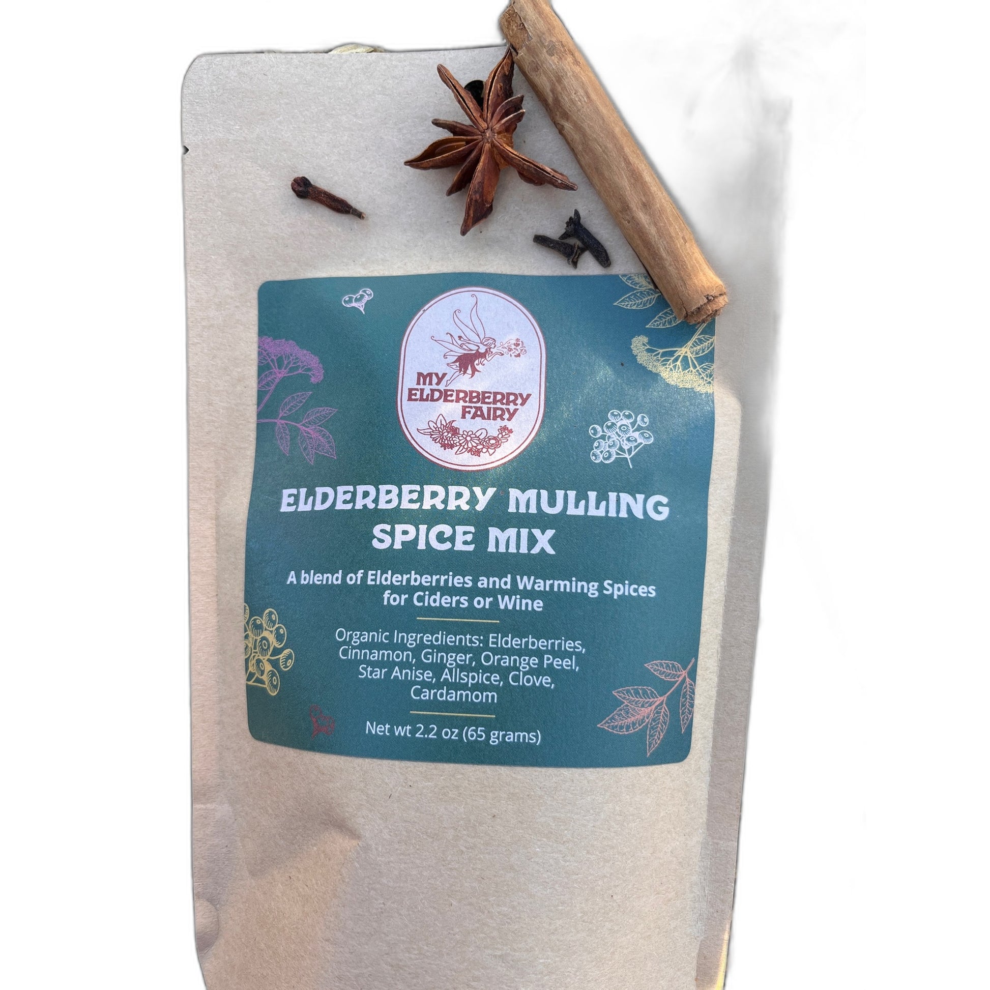 Elderberry Mulling Spice Mix - 2.2 oz Bag