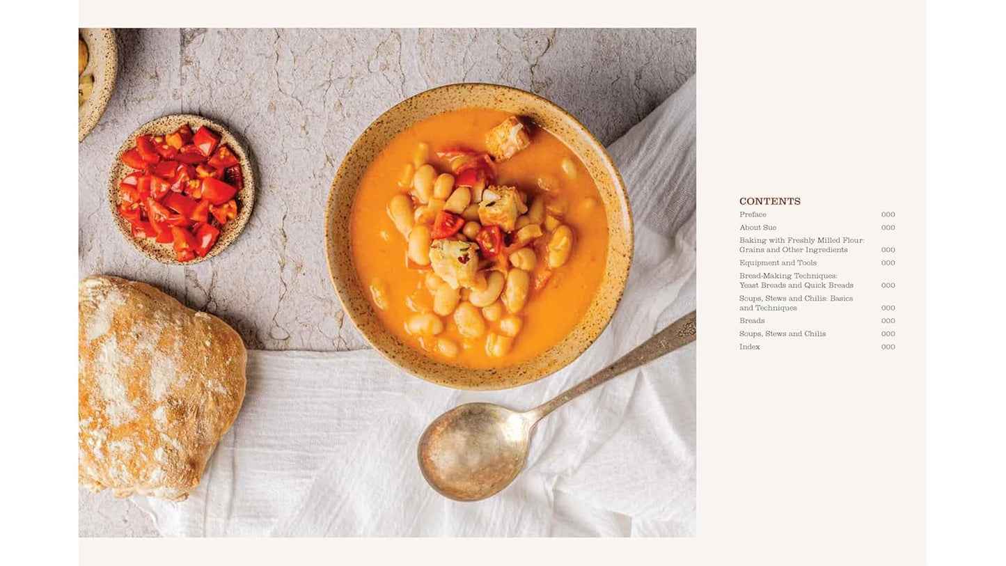 PRE-ORDER - Sue Becker's Homemade Bread, Soups and Stews Cookbook w/FREE SHIPPING via USPS Media Mail Postage!