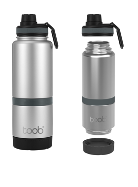 Toob Double Walled Stainless Steel Water Bottle - CHARCOAL