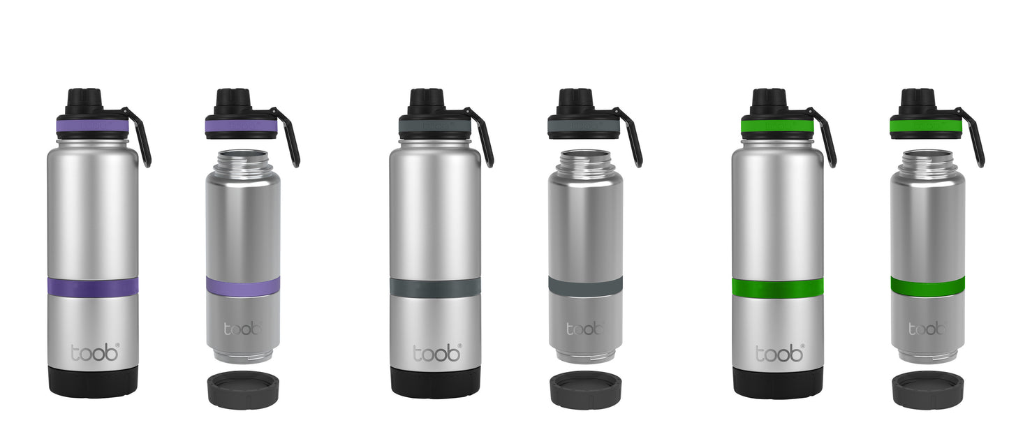Toob Double Walled Stainless Steel Water Bottle - CHARCOAL