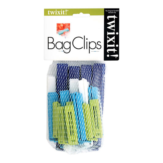 Twixit Clips in Net Bag BLUE Assort. 20pcs