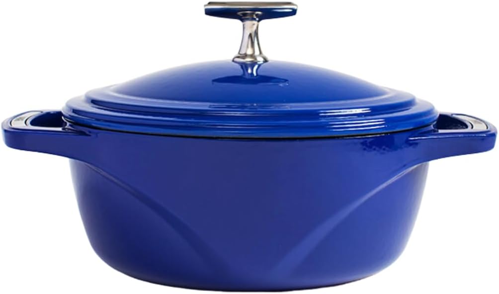 Lodge Enamel 4.5 qt. Dutch Oven - Blue Sailing