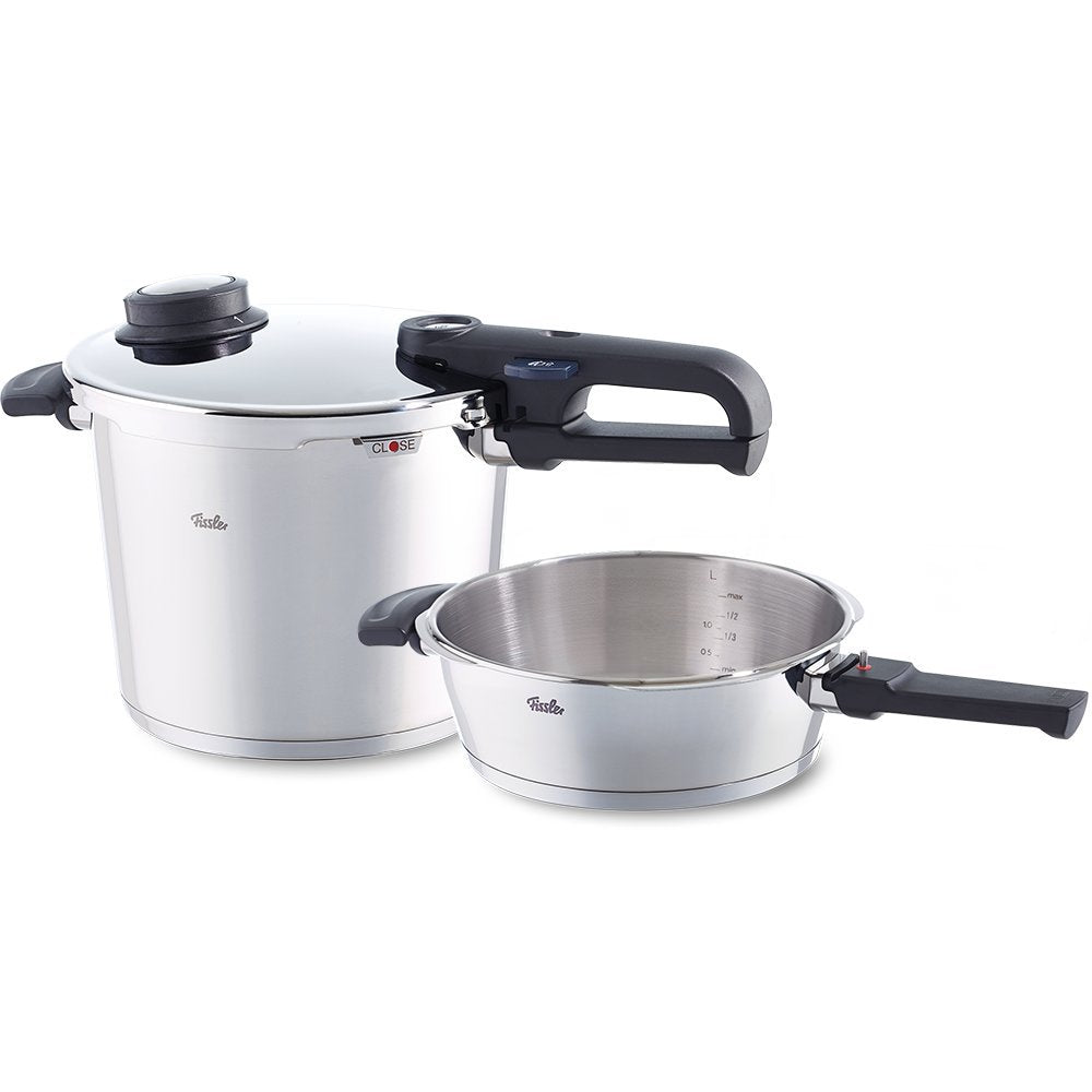 Fissler Vitavit Pressure Cooker Set: 6.3Q Pot + 2.6Q Skillet Set