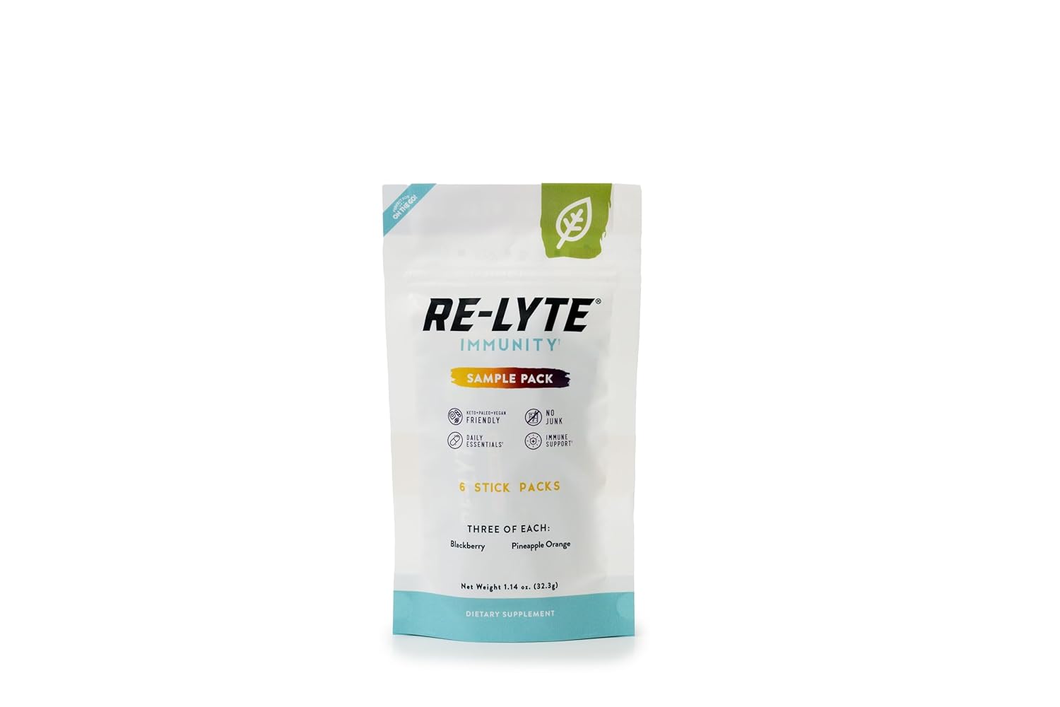 Supercharged Re-Lyte IMMUNITY Drink - Blackberry 15 Stick Box