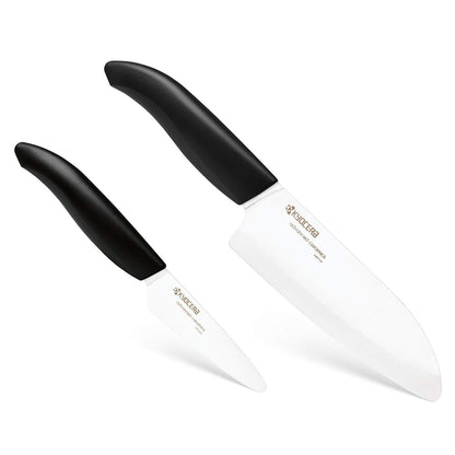 Ceramic Knife Gift Set: 3 inch Paring 5.5 inch Santoku