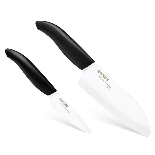 Ceramic Knife Gift Set: 3 inch Paring 5.5 inch Santoku