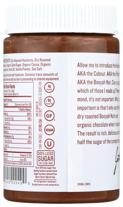 Justins Chocolate Hazelnut Butter Nt Wt 16oz