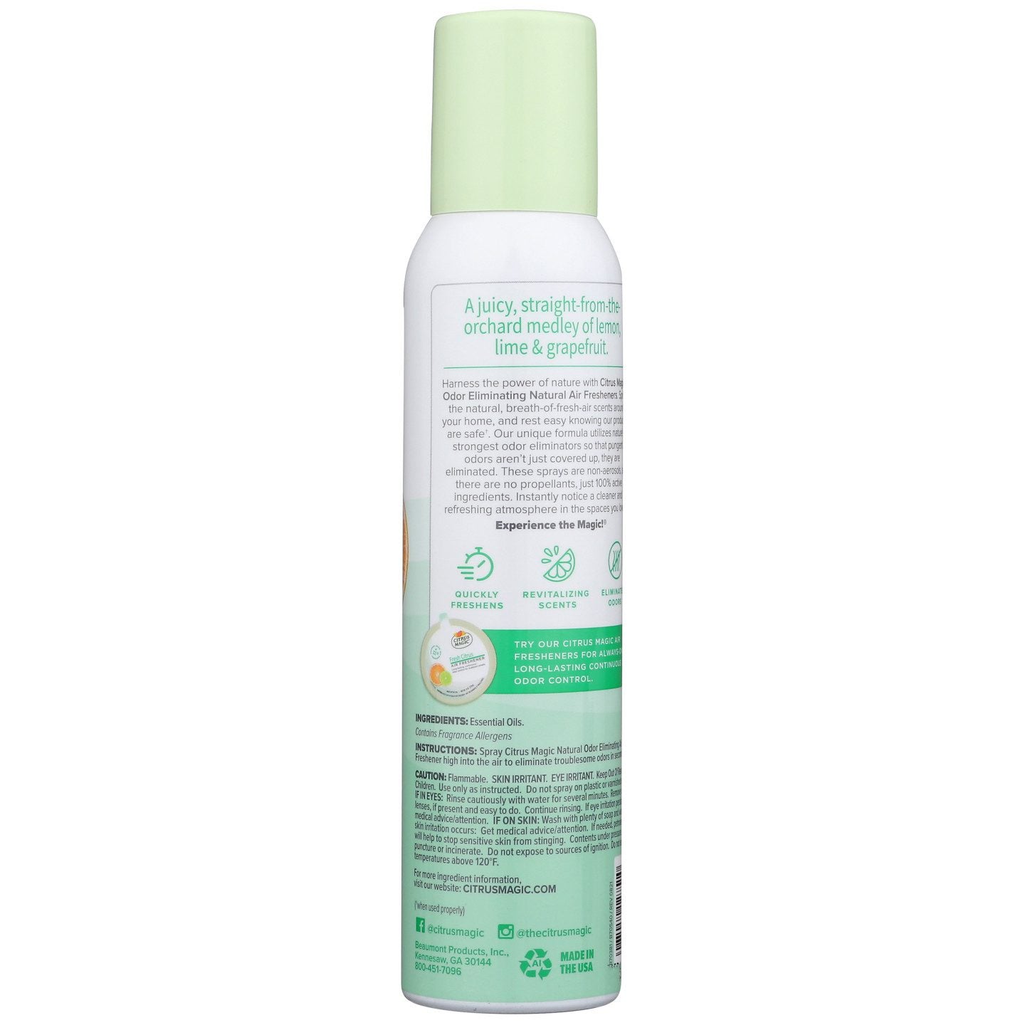 Citrus Magic Original Blend Air Freshener - 3 oz