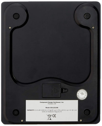Pro Accurate Digital Glass Scale 15LB Black