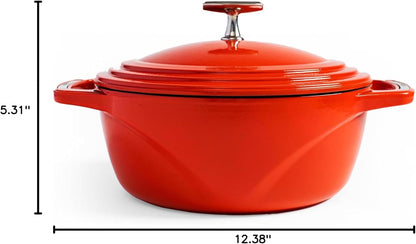 Lodge Enamel 3 qt. Dutch Oven - Cherry On Top (Red)