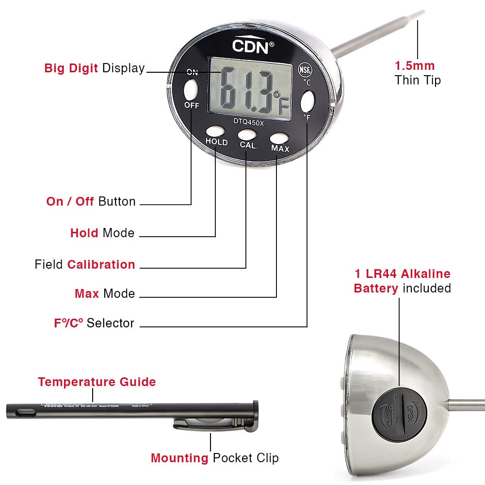 CDN Pro Accurate Thermometer DTQ450X