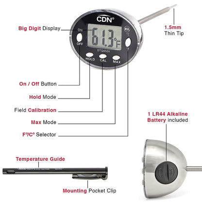 CDN Pro Accurate Thermometer DTQ450X