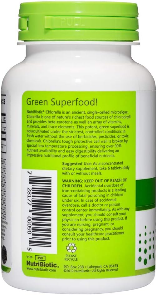 NutriBiotic CGF Chlorella 500 mg 150 tabs