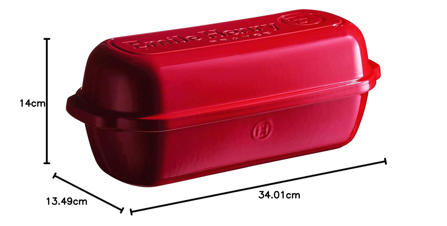 Emile Henry Large Bread Loaf Baker - Burgundy