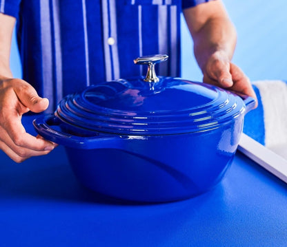 Lodge Enamel 4.5 qt. Dutch Oven - Blue Sailing
